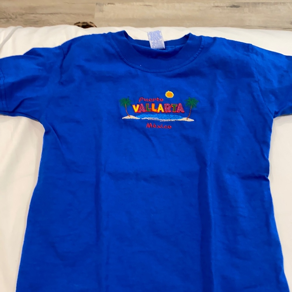 Blue puerto vallarta Mexico kids top
